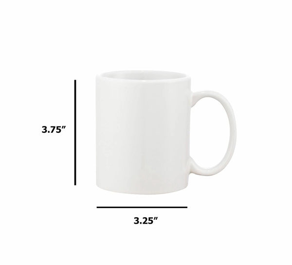 11oz Sublimation Pearl Coat White Mug - Full Colour Artwork Sublimation Printed