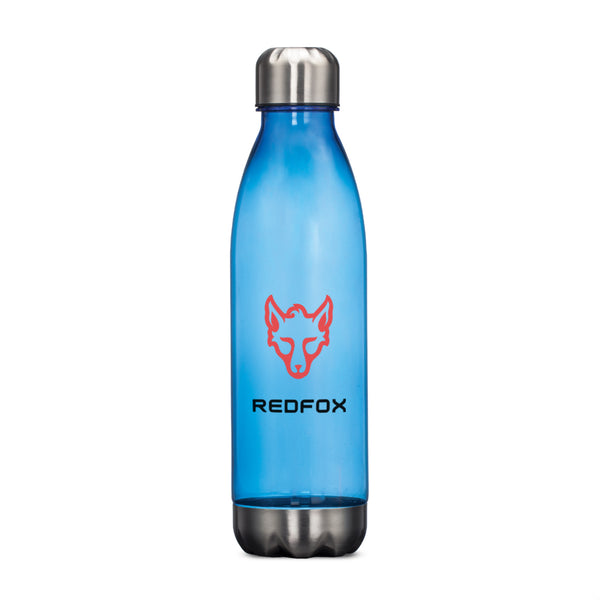 Savasana Translucent AS Water Bottle with Stainless steel Accent Base and Lid  - 20oz - Custom Screen Printing or Full Colours Logo Printing