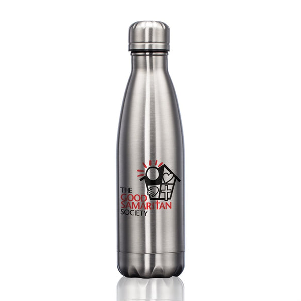 Single wall stainless steel water bottle - 17oz - Custom Screen Printing or Full Colours Logo Printing