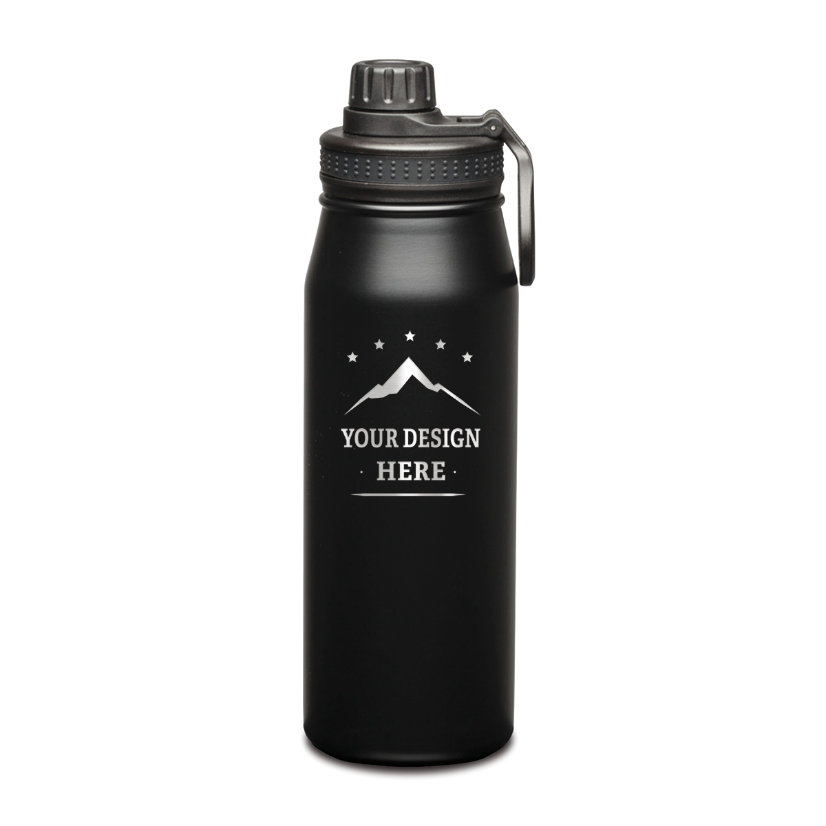 Cienega SS Double Wall Vacuum Insulated Water Bottle w/ Twist Chug Lid - 27oz - Custom Laser Engrave Printing - 12pcs to Start