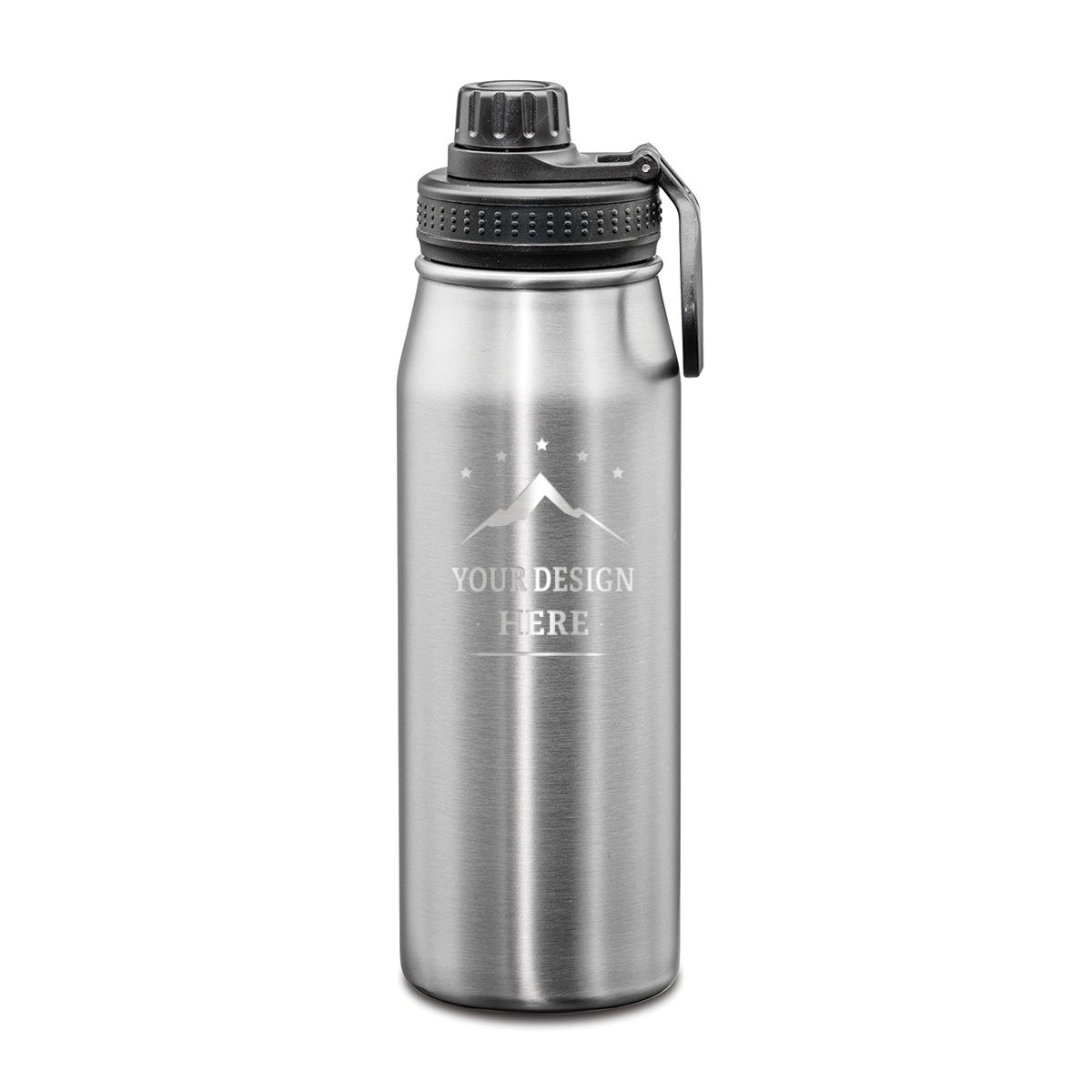 Cienega SS Double Wall Vacuum Insulated Water Bottle w/ Twist Chug Lid - 27oz - Custom Laser Engrave Printing - 12pcs to Start
