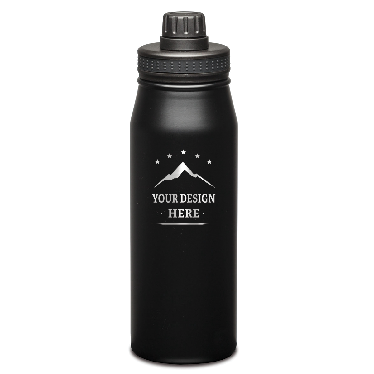Cienega SS Double Wall Vacuum Insulated Water Bottle w/ Twist Chug Lid - 27oz - Custom Laser Engrave Printing - 12pcs to Start