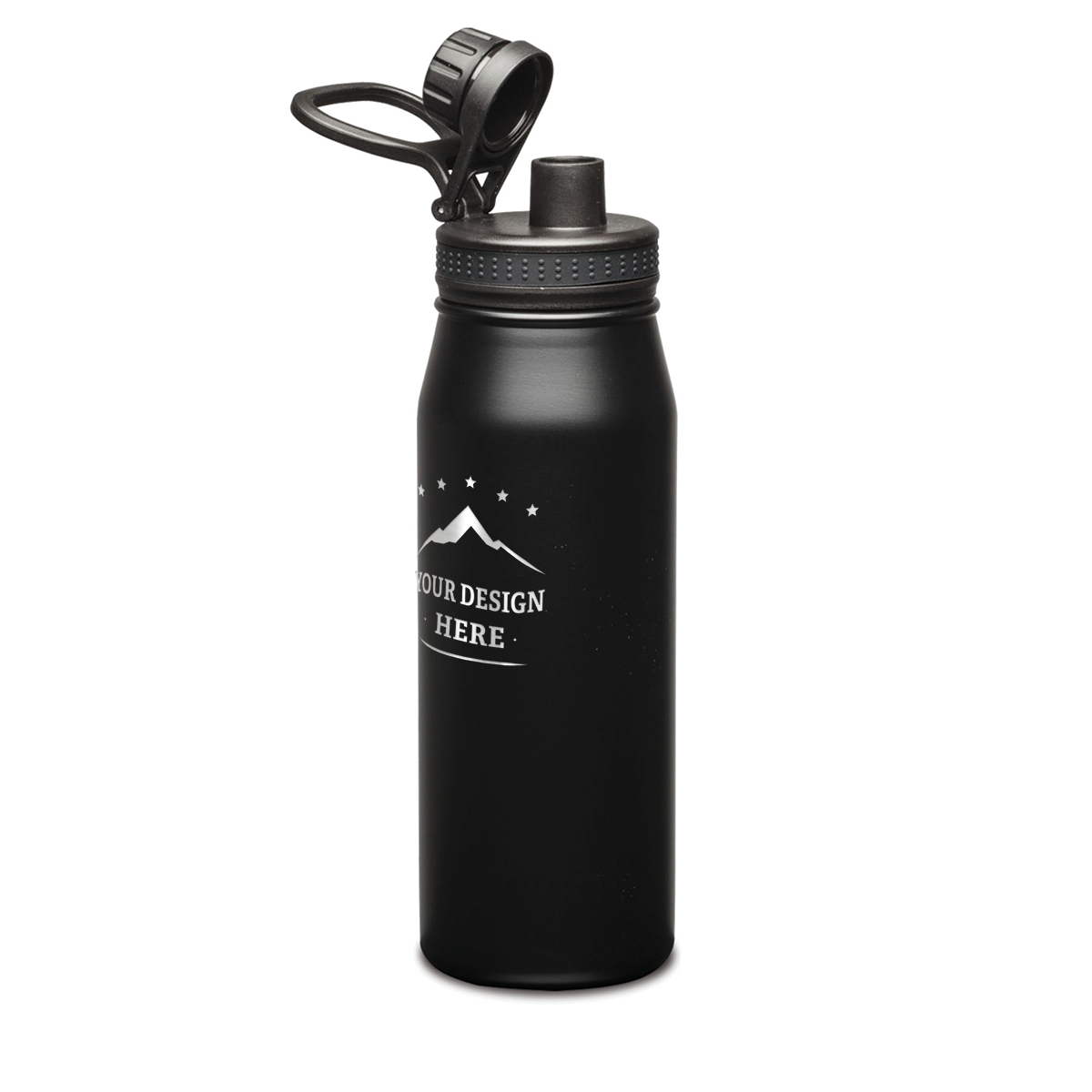 Cienega SS Double Wall Vacuum Insulated Water Bottle w/ Twist Chug Lid - 27oz - Custom Laser Engrave Printing - 12pcs to Start