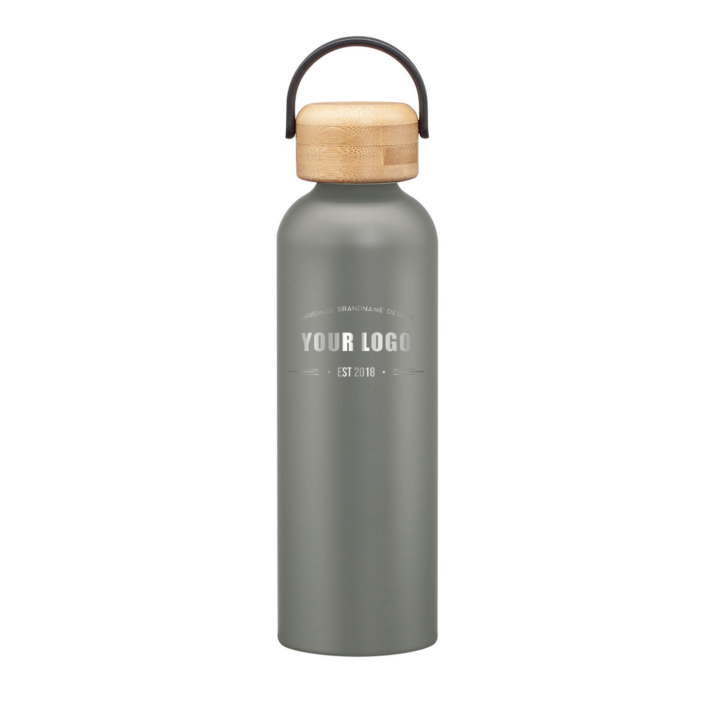 Greenstone Aluminum Water Bottles - 24oz - Laser Engraved Logo - 25pcs to Start