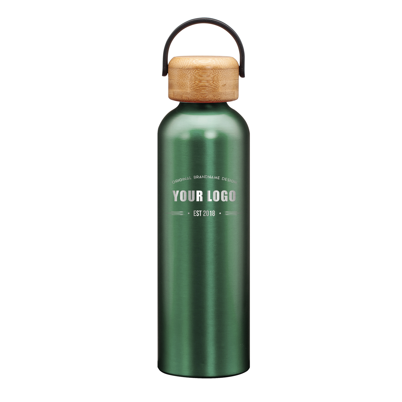 Greenstone Aluminum Water Bottles - 24oz - Laser Engraved Logo - 25pcs to Start