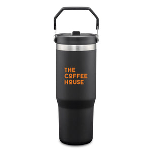 Revive SS Vacuum-Insulated Stainless Steel Tumbler w/Handle & Straw - 30oz - Custom Screen Printing or Full Colours Logo Printing