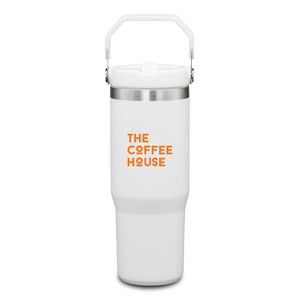 Revive SS Vacuum-Insulated Stainless Steel Tumbler w/Handle & Straw - 30oz - Custom Screen Printing or Full Colours Logo Printing