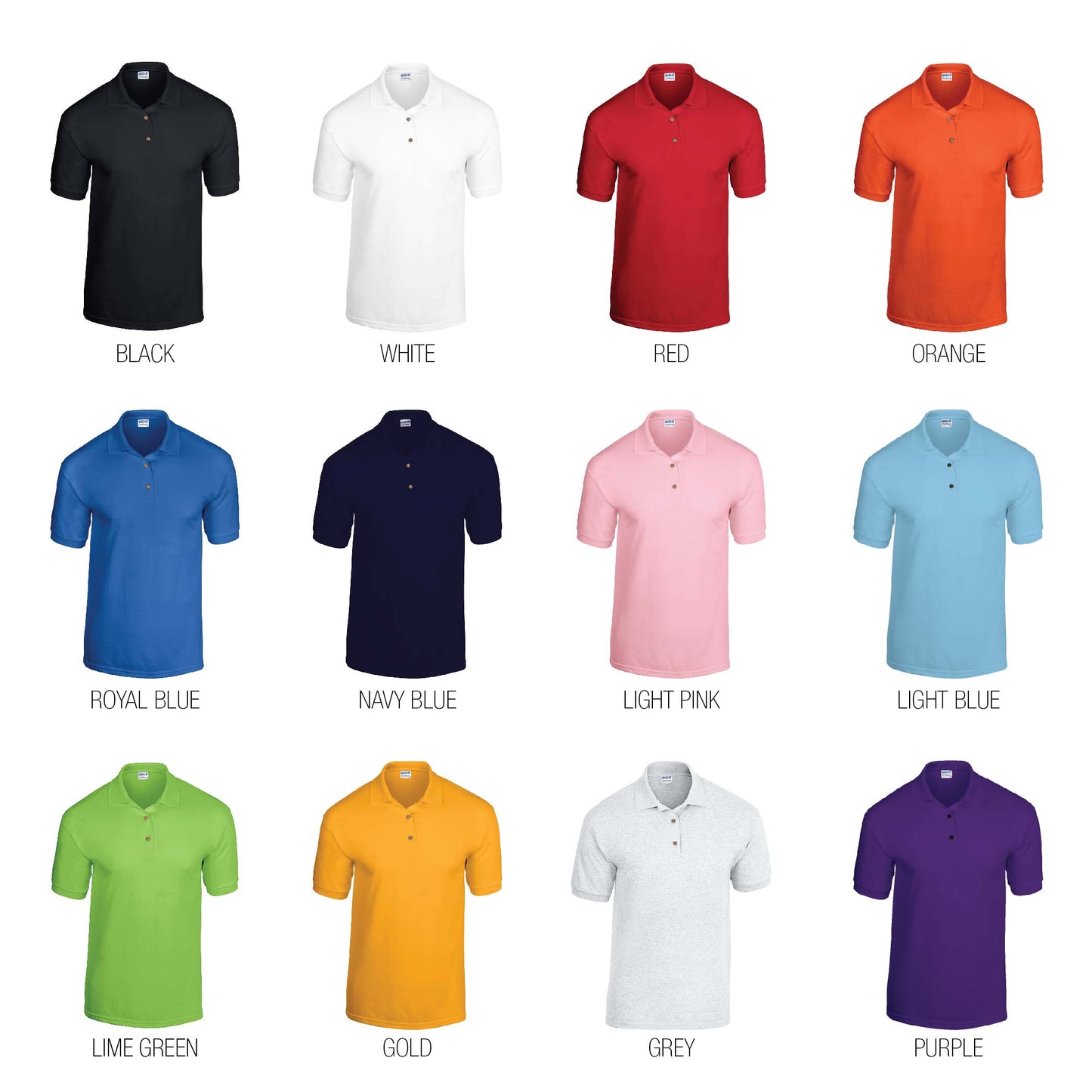 Gildan 50/50 Jersey Polo G880 - Adult (Embroidery Logo)