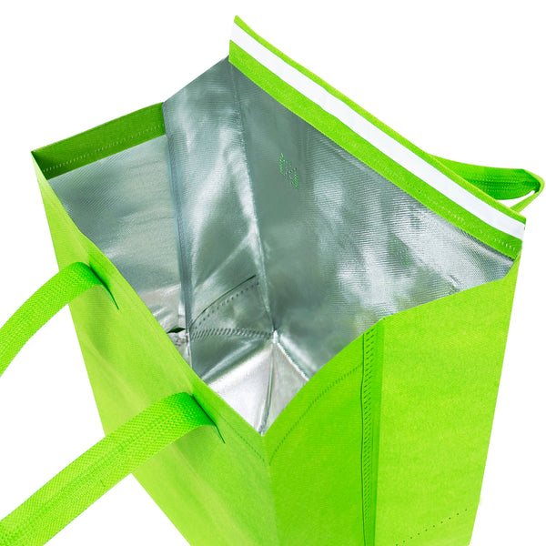 Thermal Take Out Cooler Bags with Self Adhesive Sealing - Bulk 250pcs per Box - 10"W x 6.5"D x 12.5"H - Clearance