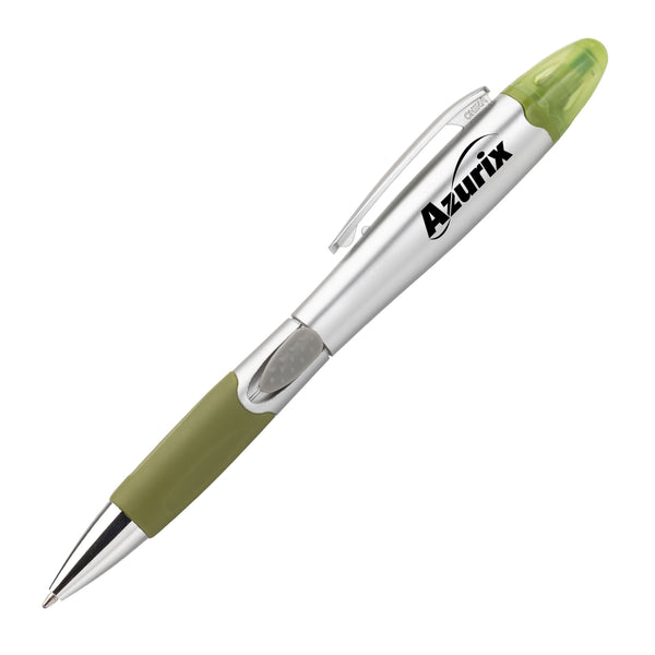 Silver Champion Pen with Highlighter Combo - Screen Printed Logo