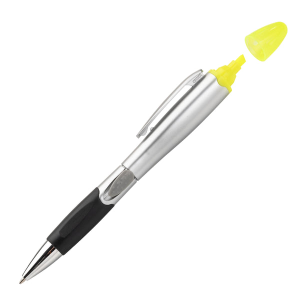 Silver Champion Pen with Highlighter Combo - Screen Printed Logo
