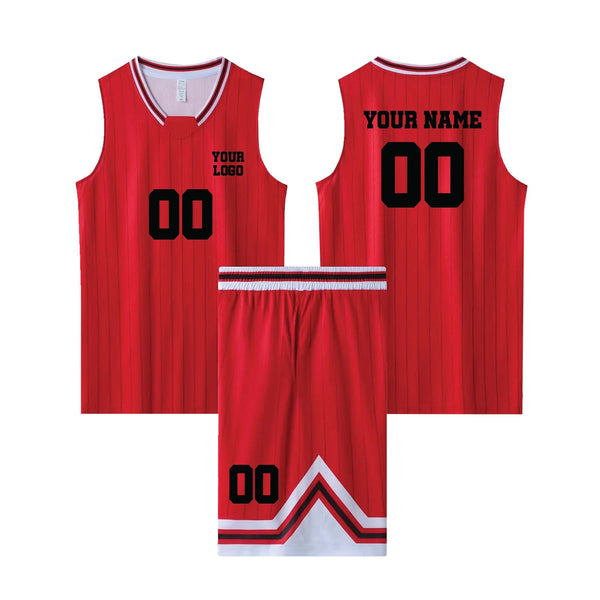 Adults Size Basketball Uniform with Jerseys and Shorts - Custom Team Logo, Name, and Number Printed