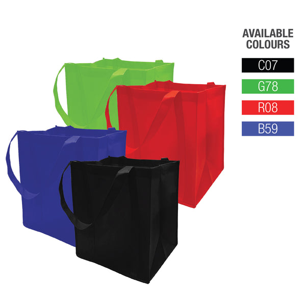 Collection of shopping bags in different colors