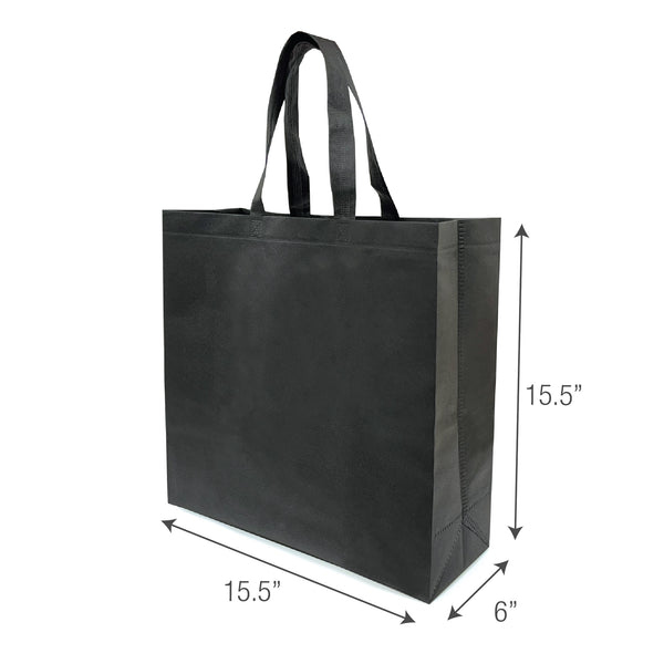  Black shopping bag with dimensions