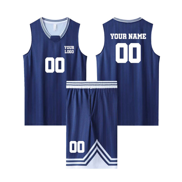 Kids Size Basketball Uniform with Jerseys and Shorts - Custom Team Logo, Name, and Number Printed