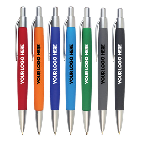 Promo Click-Action Plastic Ballpoint Pen - Single Colour Logo Printed