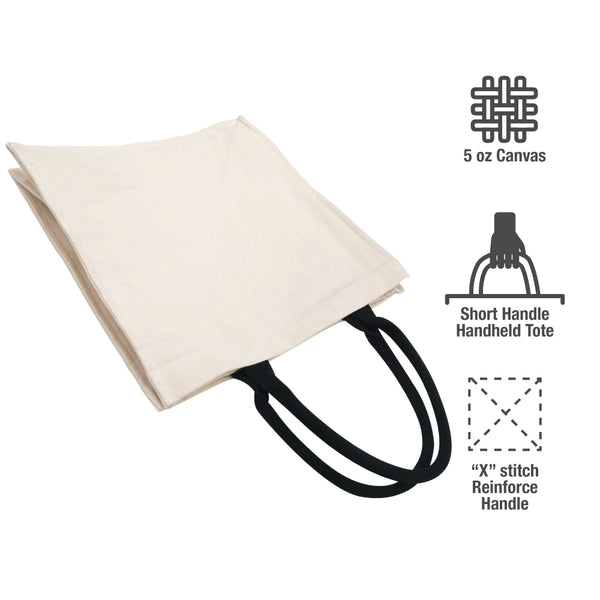 Grocery Canvas Tote Bulk 10 pcs / Pack - 13"W x 7"D x 14"H - 12oz Heavy Weight
