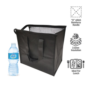 Thermal / Insulated Food Delivery Bags Bulk 10 pcs / Pack - 12"W x 8"D x 12"H - 2.5mm insulation