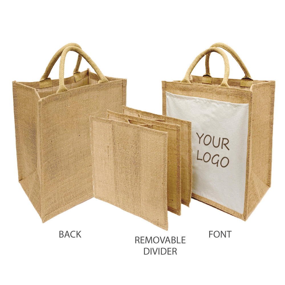 Jute 6 Bottle Bag Manufacturer - 001 