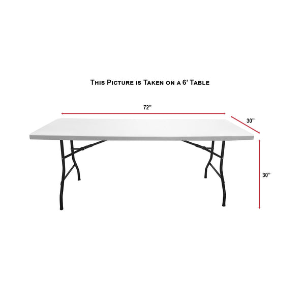 Full Colour Sublimated Table Cloth for 6' table - Drape style, 4 sided, Closed Back