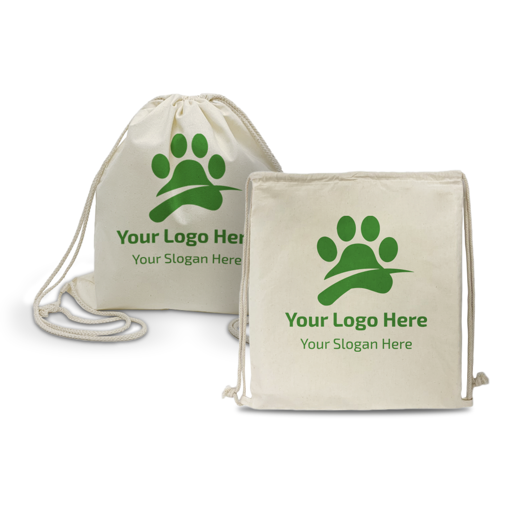 Canvas Drawstring Sports Backpack - 16"W x 17.5"H - 5oz