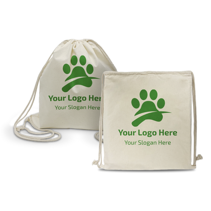 Canvas Drawstring Sports Backpack - 16"W x 17.5"H - 5oz