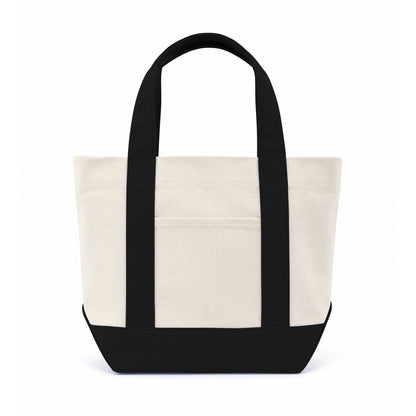 Trader Joe Mini Two-Tone Canvas Carryall Tote Bags Bulk 10 pcs/pack - 13"W x 5.5“Dx 11"H - 12oz