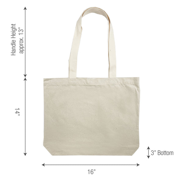 Promotional Canvas Bag Bulk 10 pcs / Pack - 16” W x 3"D x 14” H -12oz