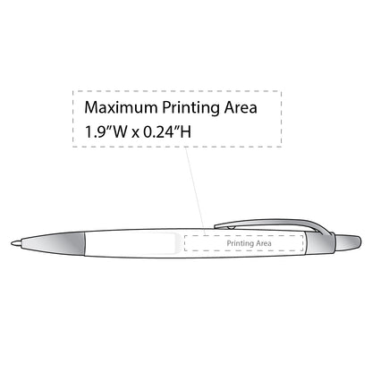 Promo Click-Action Plastic Ballpoint Pen - Single Colour or Full Color Printing