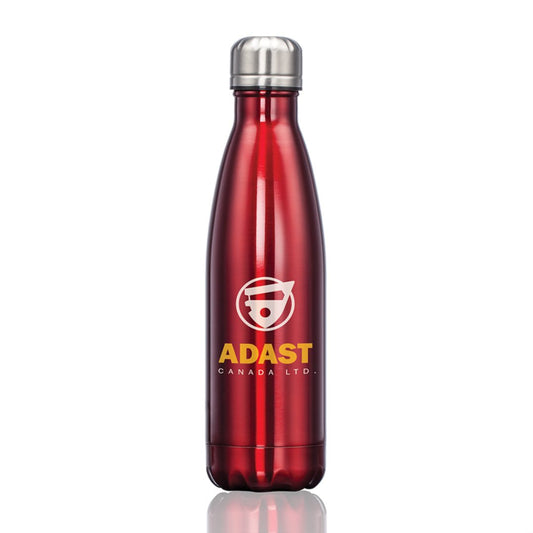 Single wall stainless steel water bottle - 17oz - Custom Screen Printing or Full Colours Logo Printing