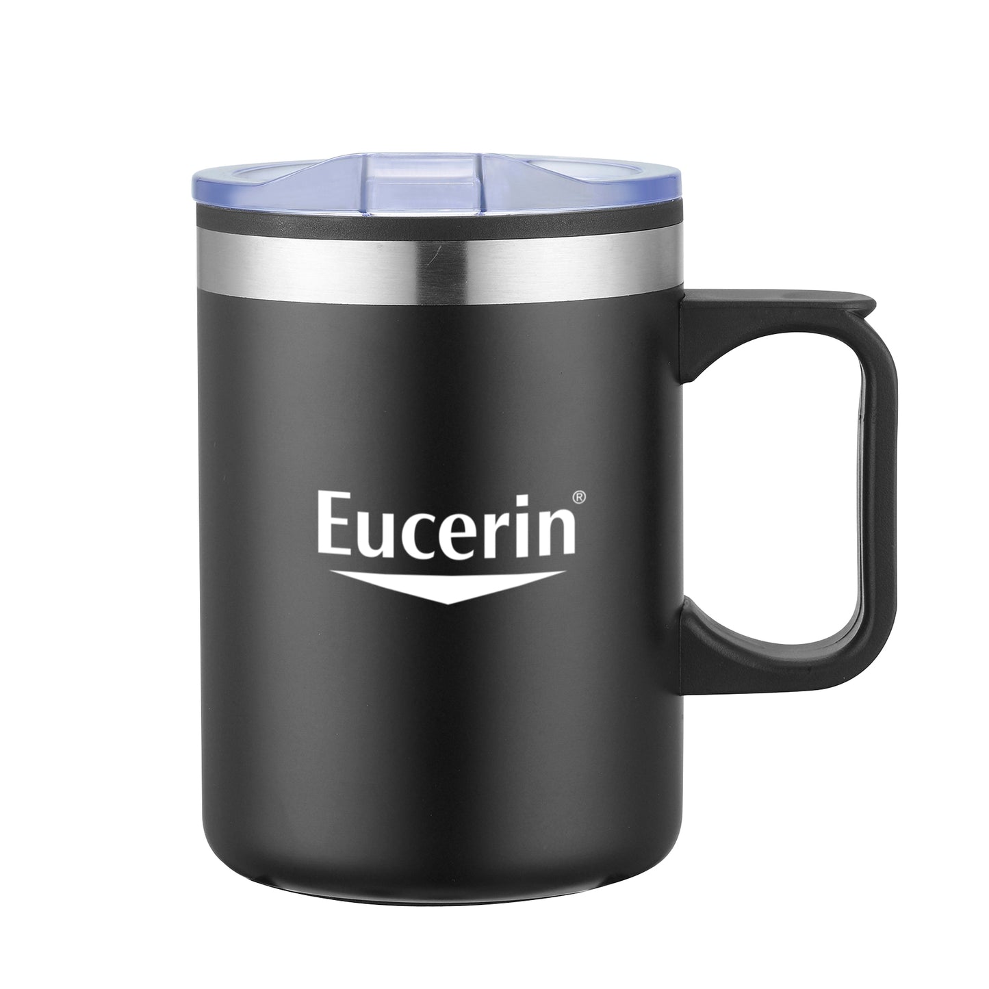 Lou Double Wall Camping Mug with Handle - 14oz - Custom Screen Printing or Full Colours Logo Printing