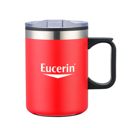 Lou Double Wall Camping Mug with Handle - 14oz - Custom Screen Printing or Full Colours Logo Printing