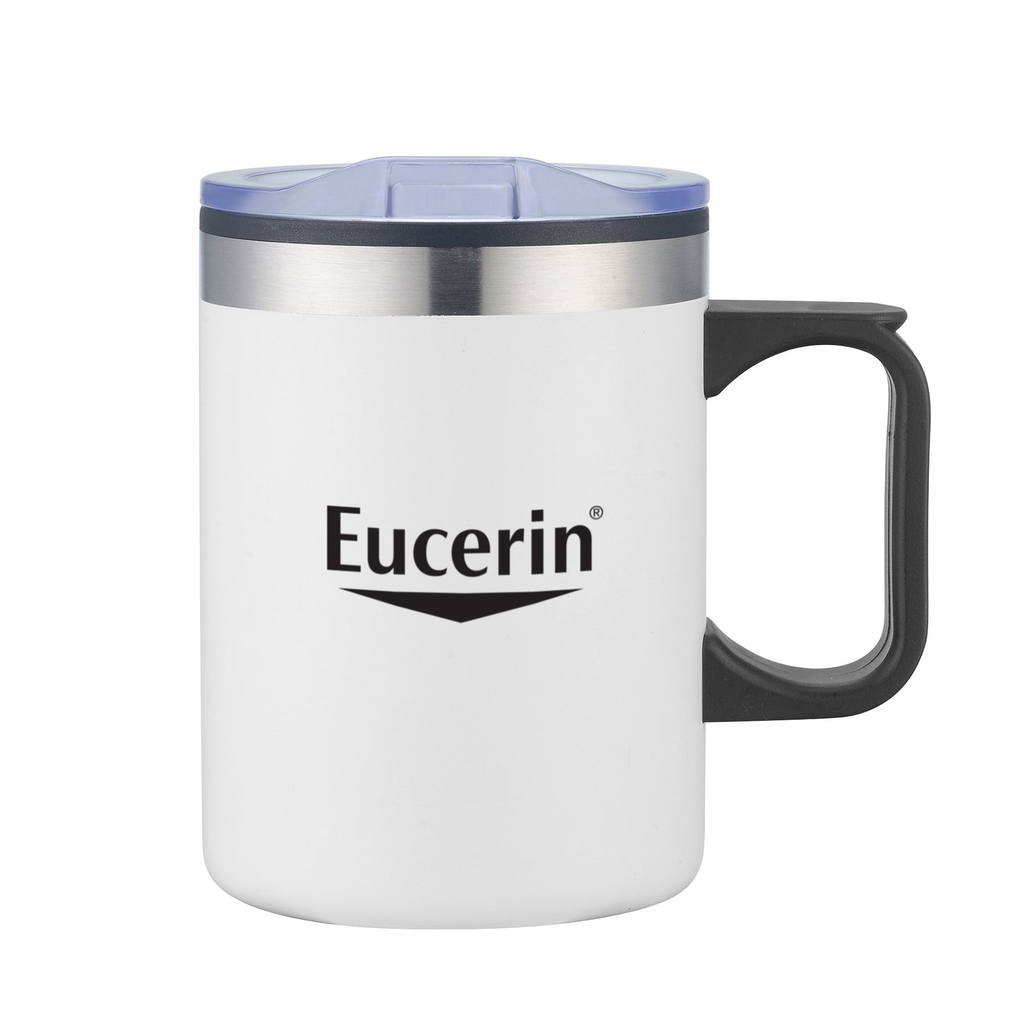 Lou Double Wall Camping Mug with Handle - 14oz - Custom Screen Printing or Full Colours Logo Printing
