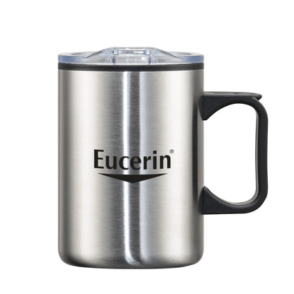 Lou Double Wall Camping Mug with Handle - 14oz - Custom Screen Printing or Full Colours Logo Printing