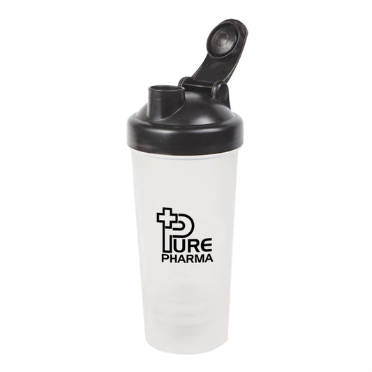 Shake Blender Bottle with Stainless steel mixing ball  - 20oz - Custom Screen Printing or Full Colours Logo Printing