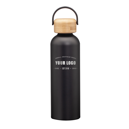 Greenstone Aluminum Water Bottles - 24oz - Laser Engraved Logo - 25pcs to Start