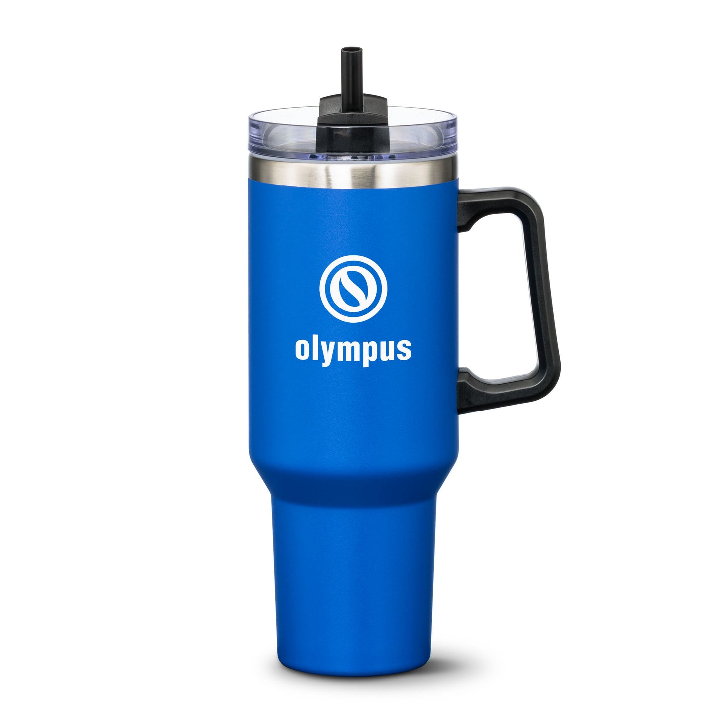 Double Insulated Compeer Handle Travel Mug w/Straw - 40oz - Custom Screen Printing or Full Colours Logo Printing