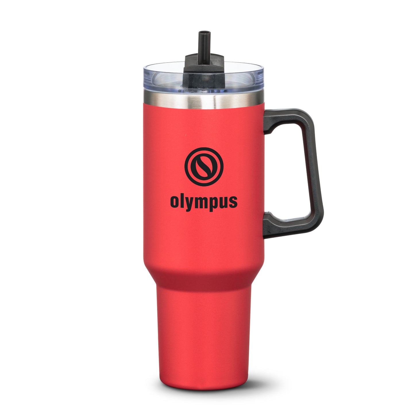 Double Insulated Compeer Handle Travel Mug w/Straw - 40oz - Custom Screen Printing or Full Colours Logo Printing