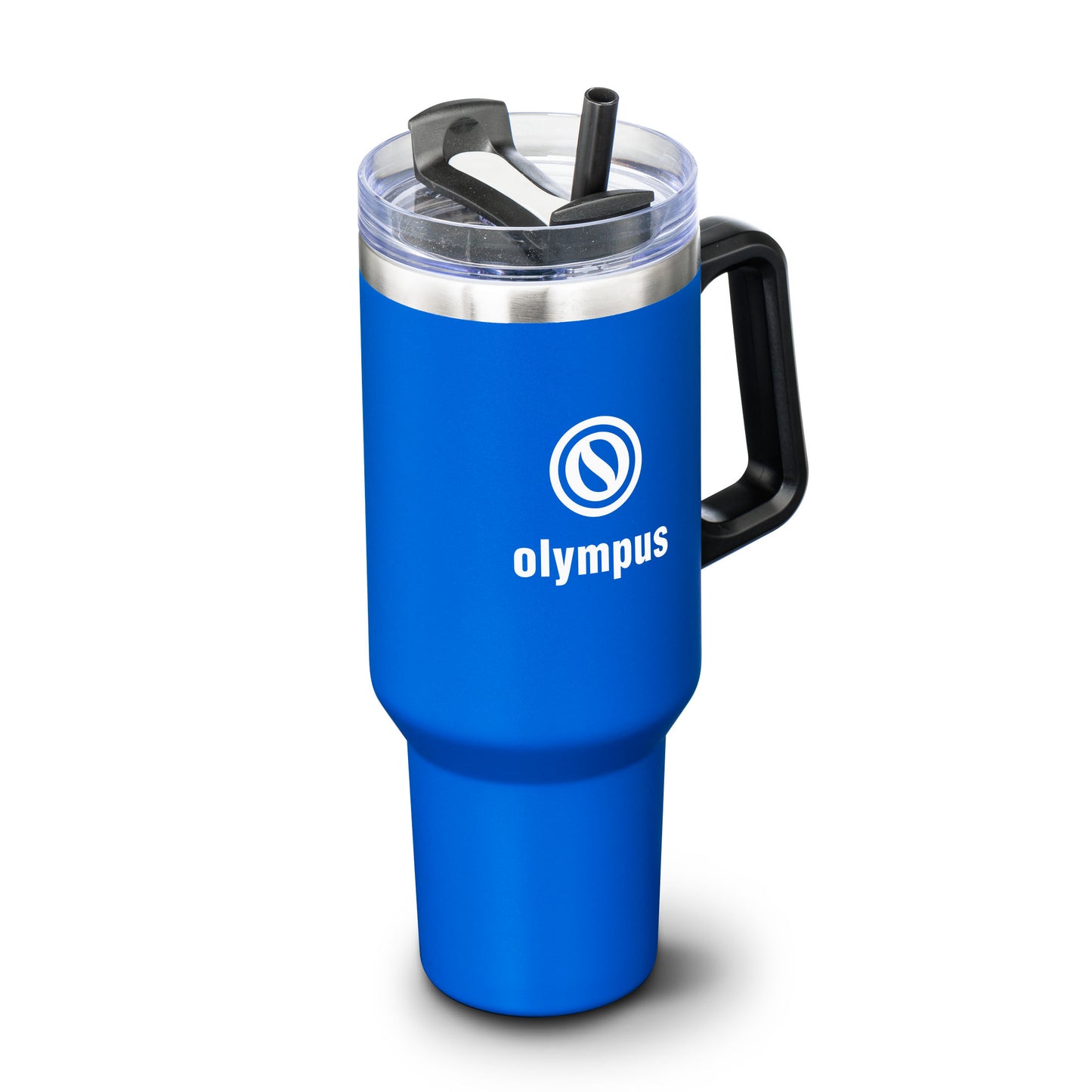 Double Insulated Compeer Handle Travel Mug w/Straw - 40oz - Custom Screen Printing or Full Colours Logo Printing
