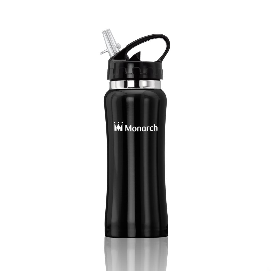 Clear Spout Sport Water Bottle Stainless Steel - 16oz - Custom Screen Printing or Full Colours Logo Printing