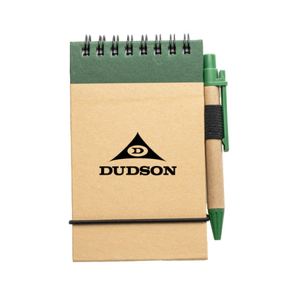 Recycled Flip-up Notepad and Pen Set  - Custom Logo Printed