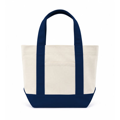 Trader Joe Mini Two-Tone Canvas Carryall Tote Bags Bulk 10 pcs/pack - 13"W x 5.5“Dx 11"H - 12oz