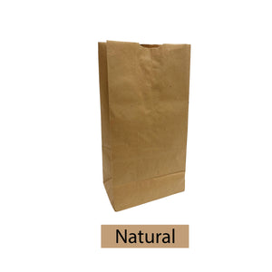 Bulk 500 pcs per Box - Plain/Blank Kraft SOS Grocery bag- (#12) 7"W x 4.25"D x 13.25"H
