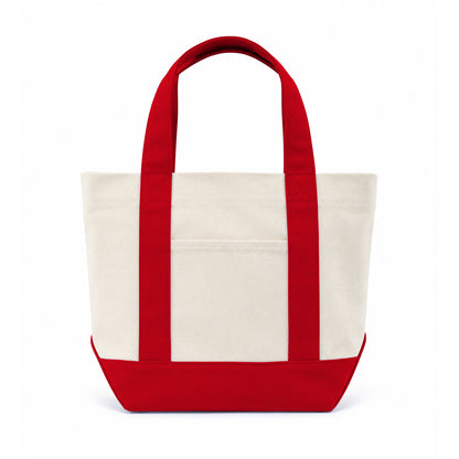 Trader Joe Mini Two-Tone Canvas Carryall Tote Bags Bulk 10 pcs/pack - 13"W x 5.5“Dx 11"H - 12oz