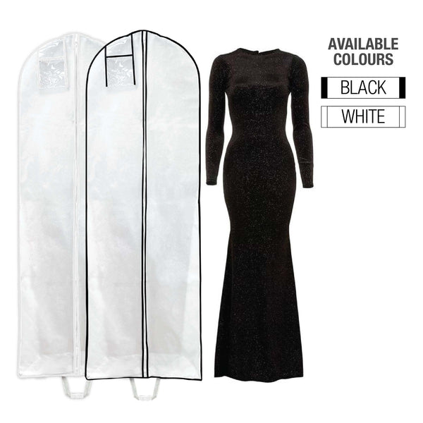 Bulk 10pcs per Pack - Plain Bridal Wedding Dress Garment Bags -  80gsm Non-woven 24" x 10" x 72" with Bottom Gusset