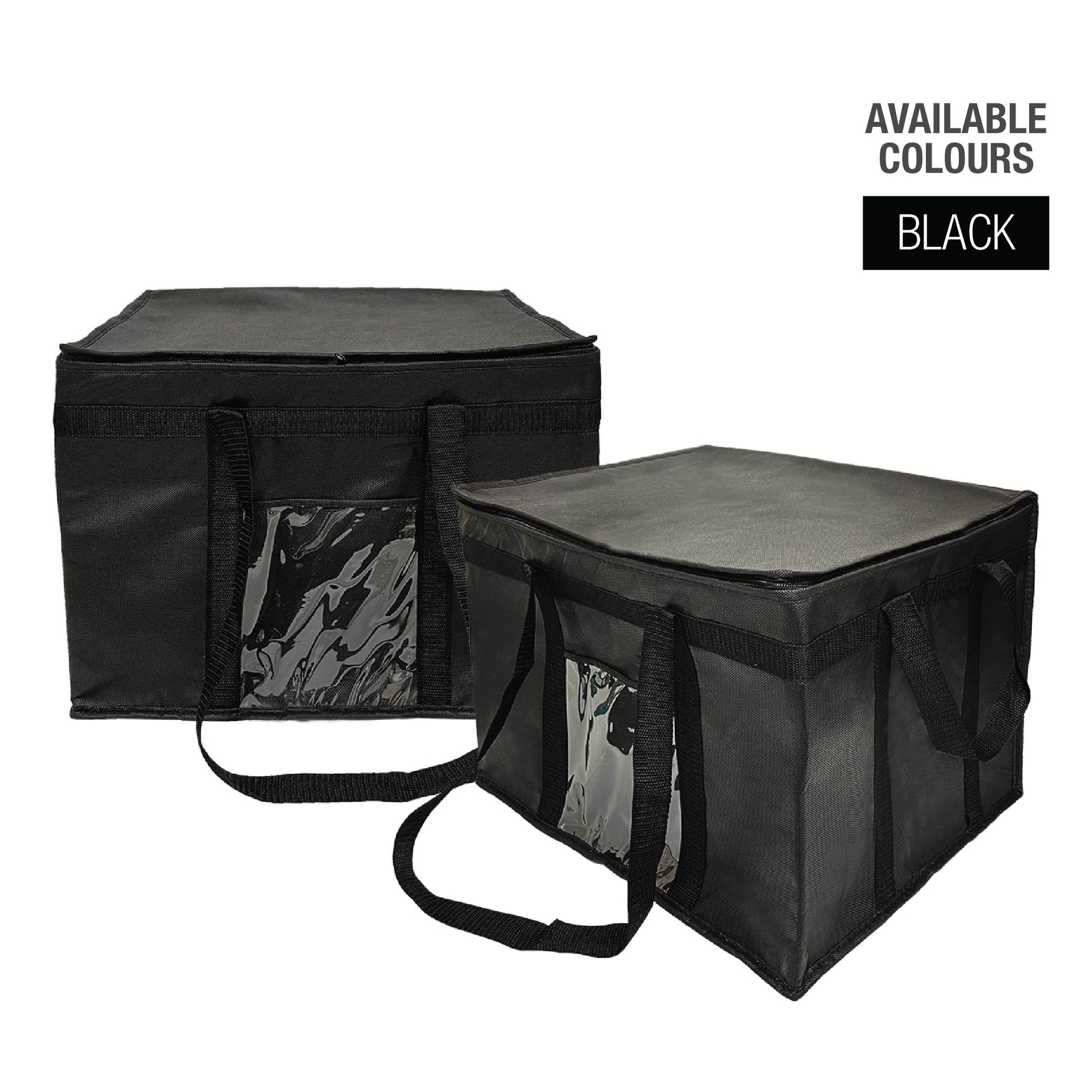 Bulk 10 pcs / Pack - 18"W x 15"D x 14"H Thermal / Insulated Jumbo Delivery Bag with Extra 2 Sides Handle - 2.5mm insulation