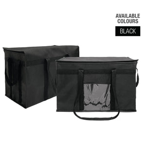 Bulk 10 pcs / Pack - 20"W x 10"D x 13"H Thermal / Insulated Jumbo Delivery Bag with Extra 2 Sides Handle - 2.5mm insulation