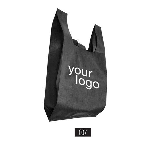 Black shopping bag with "Your Logo" in white text
