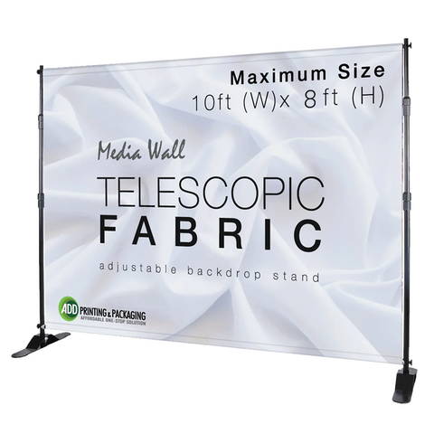 Telescope Backdrop -Fabric banner with top & bottom pocket - Size 8ft x 8ft / 10ft x 8ft