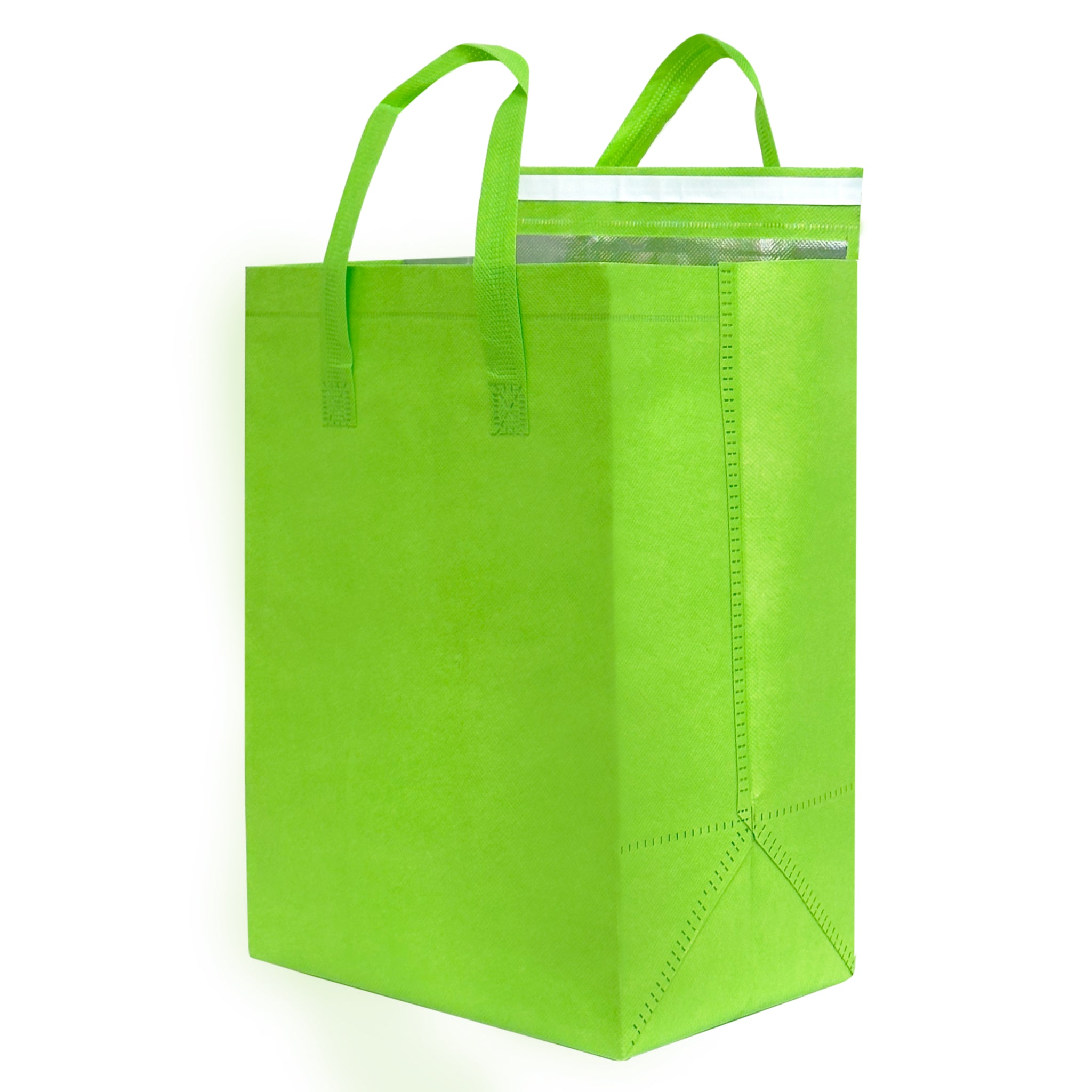 Green thermal bag with handles